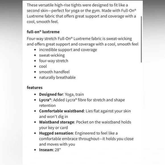 Lululemon Wunder under high rise tight 28” black 4 full on luxtreme - Picture 9 of 11